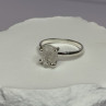 925 Sterling Silver Raw & Rough-Cut Diamond Ring Size 6.5