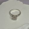 925 Sterling Silver Raw & Rough-Cut Diamond Ring Size 6.5