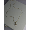 925 Sterling Silver Gold Plated White Topaz Cross Necklace