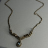 Elegant 925 Sterling Silver Blue Topaz & Marcasite Necklace