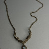 Elegant 925 Sterling Silver Blue Topaz & Marcasite Necklace