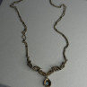 Elegant 925 Sterling Silver Blue Topaz & Marcasite Necklace