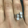 925 Sterling Silver White/Colorless CZ Ring Size 6.5