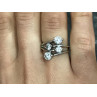925 Sterling Silver White/colorless CZ Ring Size 6.5