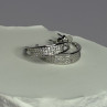 925 Sterling Silver Elegant CZ Earrings Length 0.76