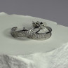 925 Sterling Silver Elegant CZ Earrings Length 0.76
