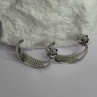 925 Sterling Silver Elegant CZ Earrings Length 0.76