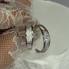 925 Sterling Silver Elegant CZ Earrings Length 0.76
