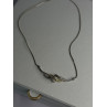 Elegant 925 Sterling Silver Gold Plated Part Diamond Necklace