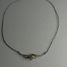Elegant 925 Sterling Silver Gold Plated Part Diamond Necklace
