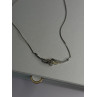 Elegant 925 Sterling Silver Gold Plated Part Diamond Necklace