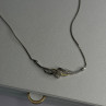 Elegant 925 Sterling Silver Gold Plated Part Diamond Necklace