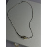 Elegant 925 Sterling Silver Gold Plated Part Diamond Necklace