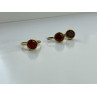 925 Sterling Silver Gold Plated Garnet & CZ Jewelry Set Turkey