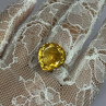 925 Sterling Silver Citrine Ring Size 7
