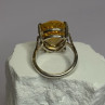925 Sterling Silver Citrine Ring Size 7