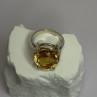 925 Sterling Silver Citrine Ring Size 7