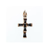 925 Sterling Silver Black Agate Cross Pendant