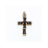 925 Sterling Silver Black Agate Cross Pendant
