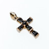 925 Sterling Silver Black Agate Cross Pendant