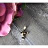 925 Sterling Silver Black Agate Cross Pendant