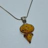 925 Sterling Silver Amber Chain With Pendant