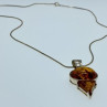 925 Sterling Silver Amber Chain With Pendant