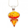 925 Sterling Silver Amber Chain With Pendant
