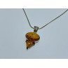 925 Sterling Silver Amber Chain with Pendant