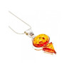 925 Sterling Silver Amber Chain with Pendant