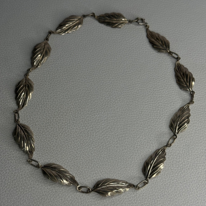 Danecraft 925 Sterling Silver Leaves Necklace Length 15 Inch