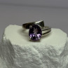925 Sterling Silver Amethyst Ring Size 7.5