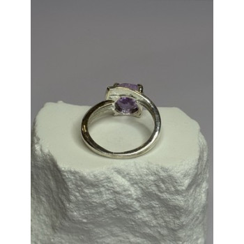 925 Sterling Silver Amethyst Ring Size 7.5