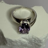 925 Sterling Silver Amethyst Ring Size 7.5