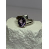 925 Sterling Silver Amethyst Ring Size 7.5