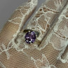 925 Sterling Silver Amethyst Ring Size 7.5