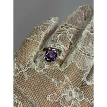 925 Sterling Silver Amethyst Ring Size 7.5