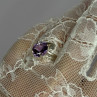 925 Sterling Silver Amethyst Ring Size 7.5