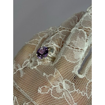 925 Sterling Silver Amethyst Ring Size 7.5