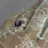 925 Sterling Silver Amethyst Ring Size 7.5