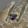 925 Sterling Silver Amethyst Ring Size 7.5