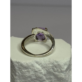 925 Sterling Silver Amethyst Ring Size 7.5