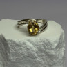 925 Sterling Silver Citrine Ring Size 8