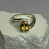 925 Sterling Silver Citrine Ring Size 8