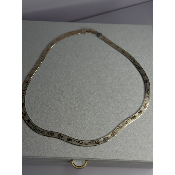 Italy Milor Elegant 925 Sterling Silver Flower Necklace Length 20 Inch