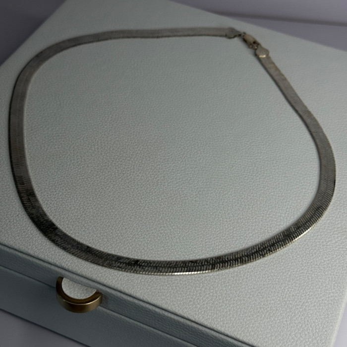 Italy Milor Elegant 925 Sterling Silver Flower Necklace Length 20 Inch