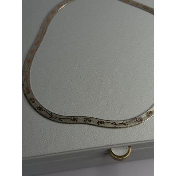 Italy Milor Elegant 925 Sterling Silver Flower Necklace Length 20 Inch