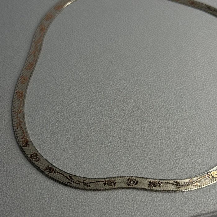 Italy Milor Elegant 925 Sterling Silver Flower Necklace Length 20 Inch