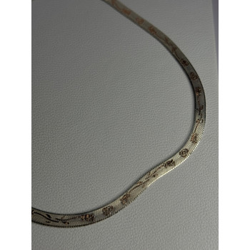 Italy Milor Elegant 925 Sterling Silver Flower Necklace Length 20 Inch