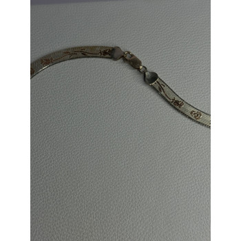 Italy Milor Elegant 925 Sterling Silver Flower Necklace Length 20 Inch